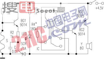 微功耗斷線式防盜報警器