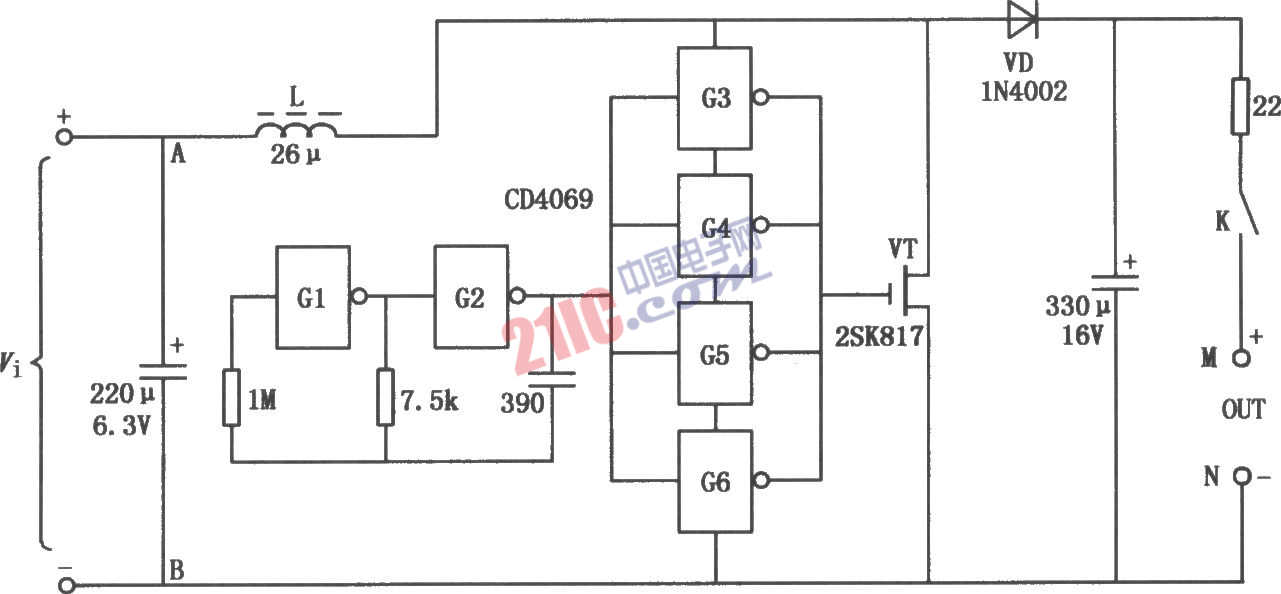 CD4069構(gòu)成的太陽能充電器