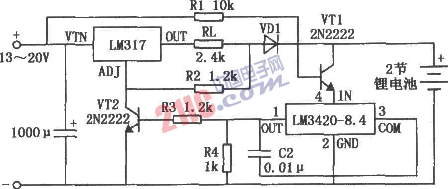 LM3420-8.4構(gòu)成的鋰電池快速充電器
