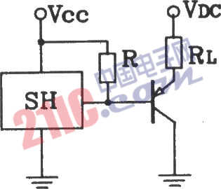 SH型霍爾開與<strong><strong>集電極</strong></strong>輸出<strong><strong>接口電路圖</strong></strong>