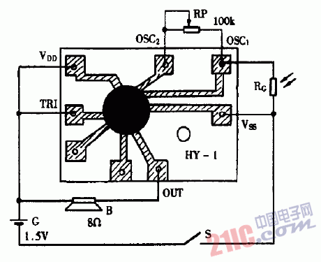 巧用HY1作廣安報警器<strong>電路圖</strong>