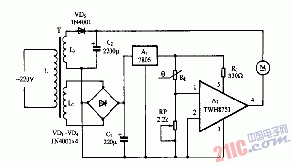 巧用TWH8751作冰箱風(fēng)冷<strong>節(jié)電</strong>器<strong>電路圖</strong>