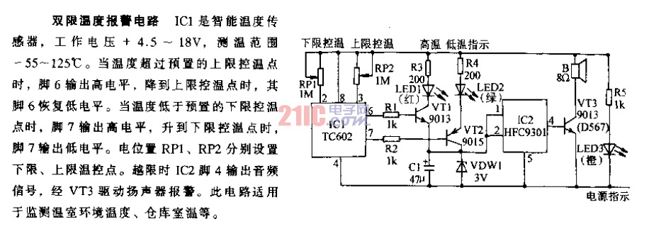 雙限溫度<strong>報警電路</strong>.gif