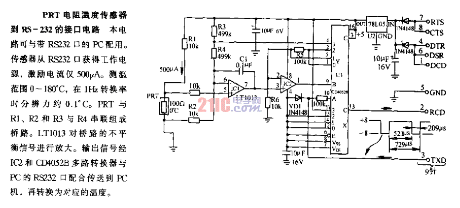 PRT<strong>電阻</strong><strong>溫度傳感器</strong>到<strong>RS-232</strong>的<strong>接口電路</strong>.gif