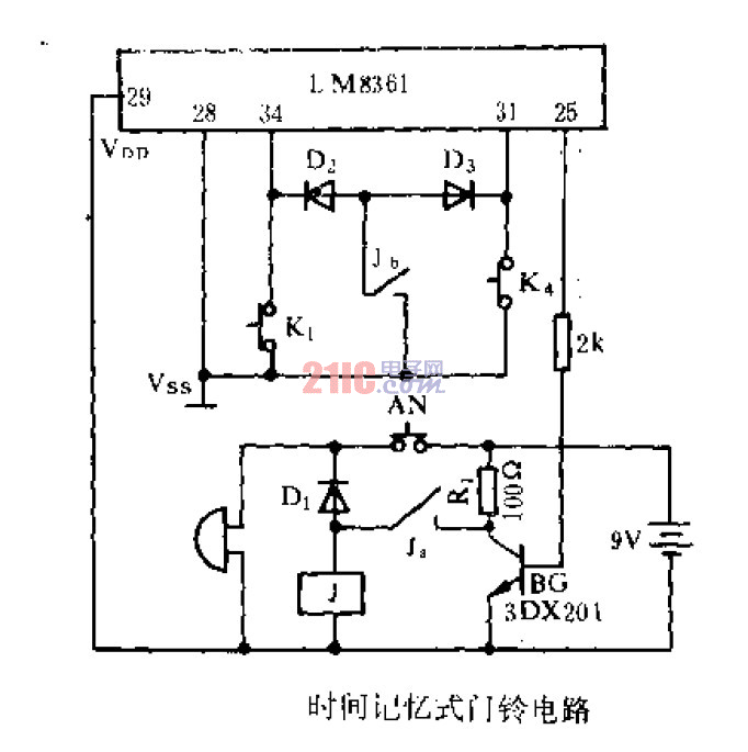 時(shí)間記憶式<strong>門(mén)鈴電路</strong> .gif
