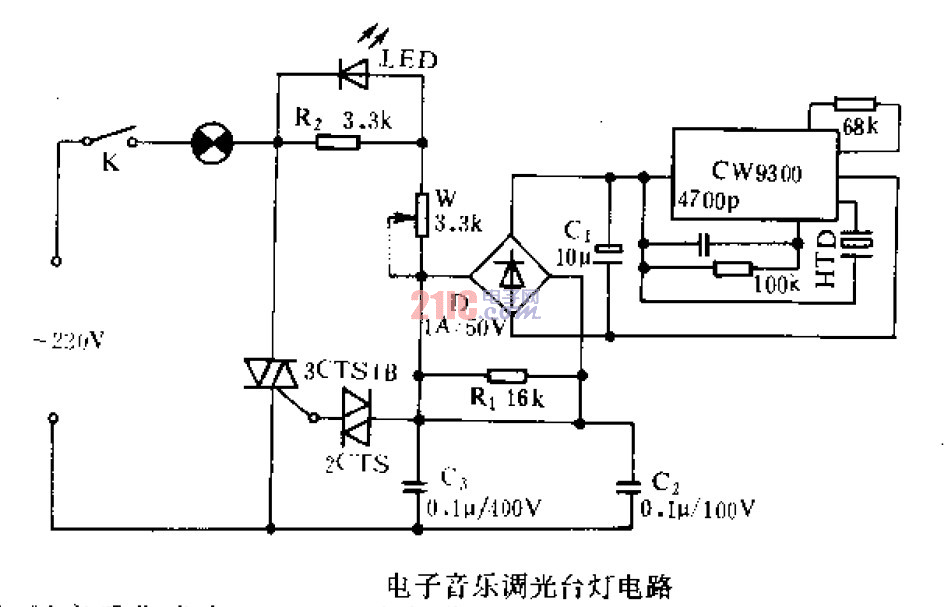 <strong>電子</strong>音樂(lè)<strong>調(diào)光臺(tái)燈</strong><strong>電路</strong> .gif