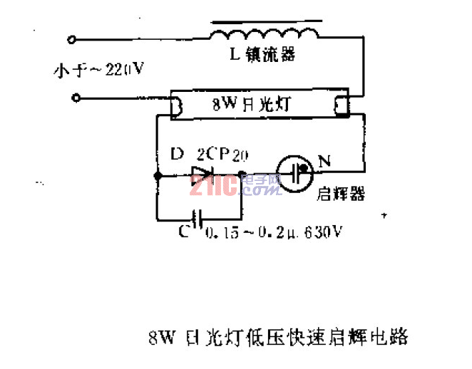 8W<strong>日光燈</strong><strong>低壓</strong>快速啟輝<strong>電路</strong> .gif