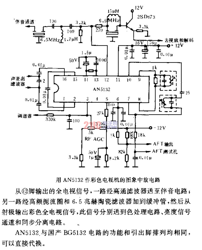 用<strong>AN</strong>5132作<strong>彩色電視機(jī)</strong>的圖象中放<strong>電路</strong> .gif