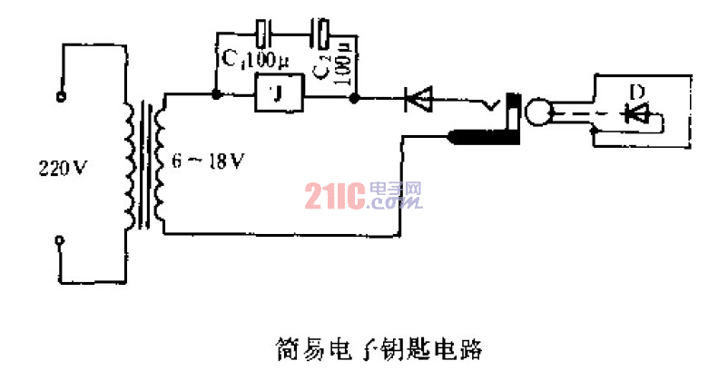 簡(jiǎn)易<strong>電子</strong>鑰匙<strong>電路</strong> .gif