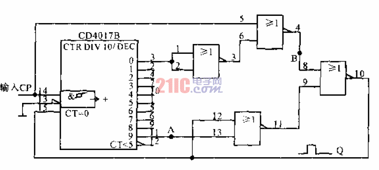 采用4017B構(gòu)成的n<strong>分頻器</strong>.gif