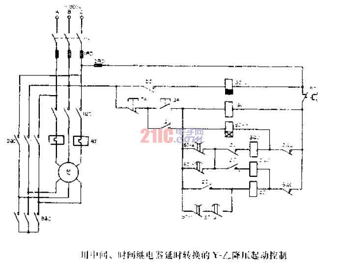 用中間、時間繼<strong>電路延時</strong>轉(zhuǎn)換的Y-降壓起<strong>動控制</strong>.gif