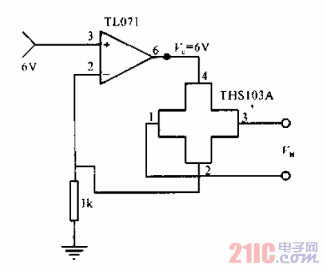 <strong>霍爾傳感器</strong>THS103A的<strong>恒流</strong>工作<strong>電路</strong>.gif
