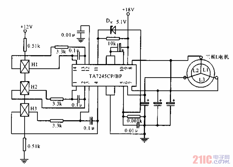 三相<strong>無刷電機驅動</strong>電路.gif