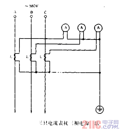 三只<strong>電流表</strong>接<strong>三相電源</strong>法.gif