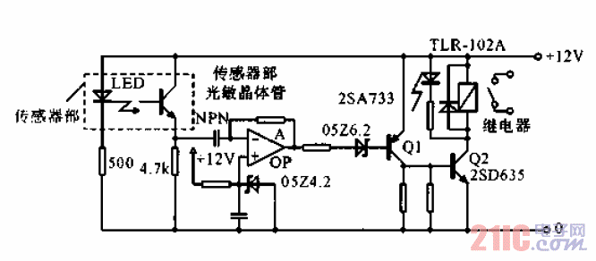 <strong>光電耦合器</strong>檢測織布機(jī)斷線<strong>信號(hào)處理電路</strong>.gif