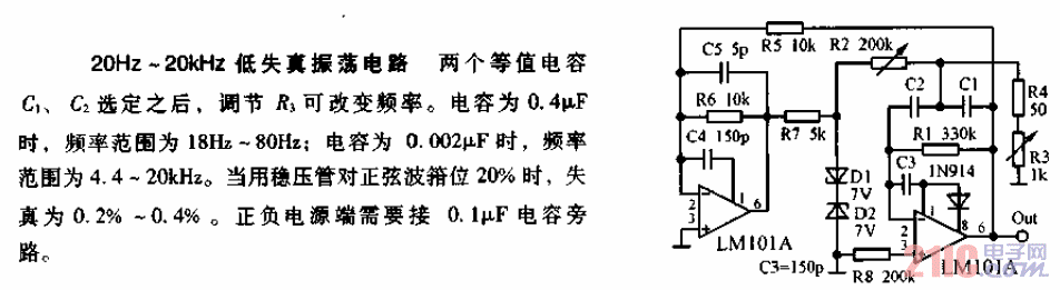 20HZ - 20<strong>KHZ</strong><strong>低失真</strong>振蕩<strong>電路圖</strong>.gif