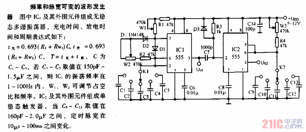 頻率和脈寬可變的<strong>波形發(fā)生器</strong><strong>電路圖</strong>.gif