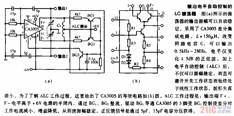 輸出<strong>電平</strong><strong>自動控制</strong>的LC振蕩器<strong>電路圖</strong>.gif