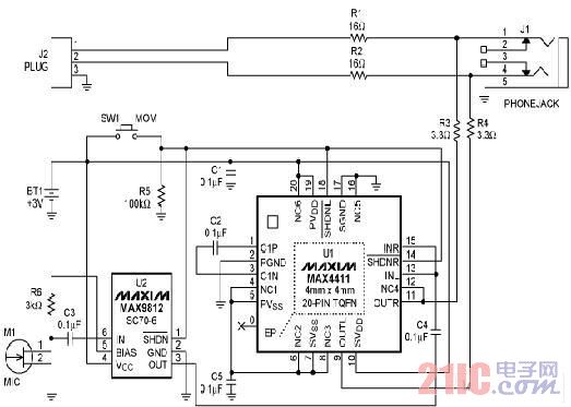 <strong><strong>麥克風</strong></strong>輸入信號<strong><strong>放大電路圖</strong></strong>
.gif