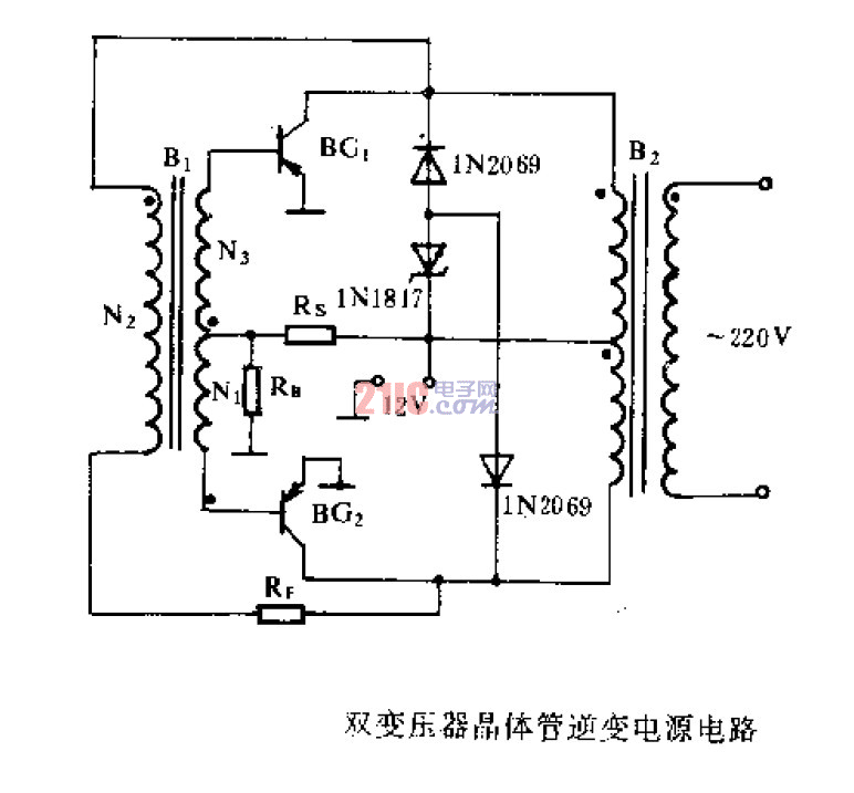 <strong>雙變壓器</strong><strong>晶體管</strong>逆變<strong>電源電路</strong>.gif