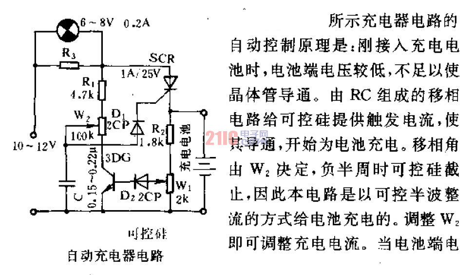 <strong>可控硅</strong><strong>自動充電器</strong>電路.gif