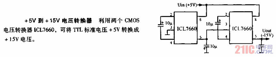 ＋5V到＋15V<strong>電壓</strong><strong>變換器電路圖</strong>.gif