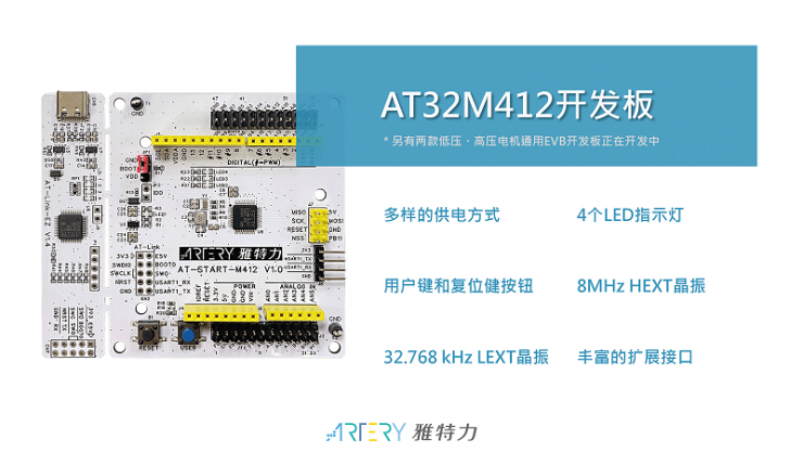 雅特力發(fā)布AT32M412/M416電機(jī)控制專用MCU，180MHz主頻打造高效能電機(jī)應(yīng)用