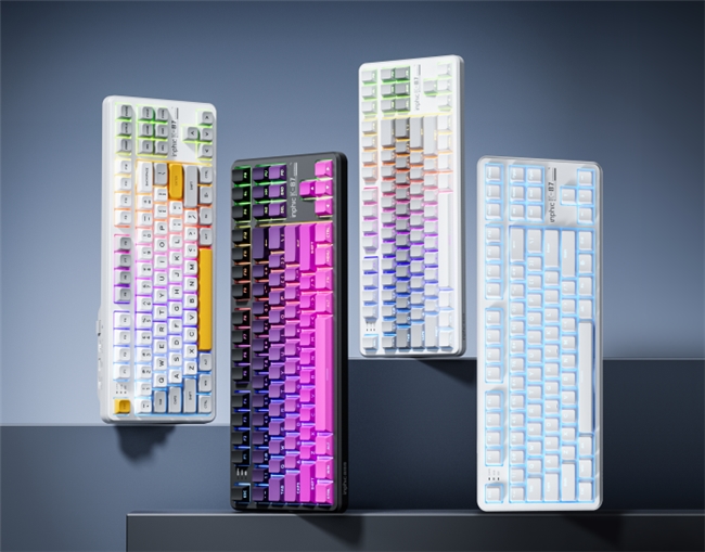 英菲克K87機(jī)械鍵盤新配色登場(chǎng)，黑玫幻影、冰川時(shí)代99元起