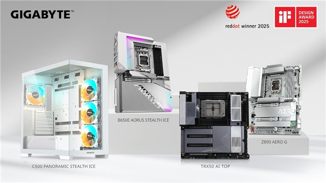 技嘉科技橫掃2025 iF與紅點設(shè)計大獎，展現(xiàn)全產(chǎn)品線研發(fā)實力