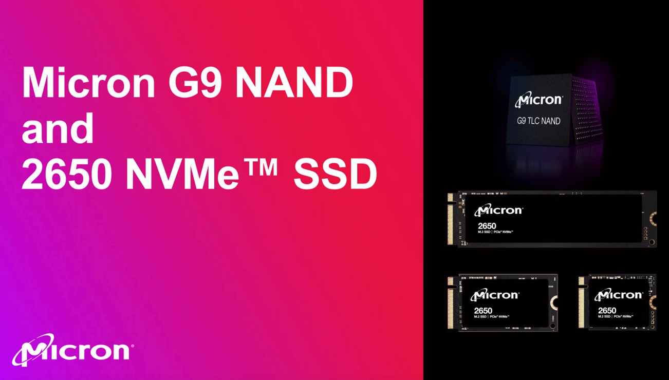 為AI數(shù)據中心而生｜美光發(fā)布首款支持PCIe5.0的9550 SSD及首款G9 NAND（2650NVMe SSD）