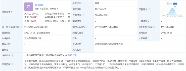 100%控股！王思聰投資成立半導(dǎo)體公司