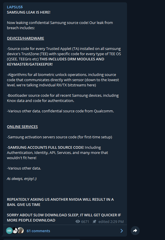 三星高通遭NVIDIA同一黑客攻擊，190G機(jī)密數(shù)據(jù)泄露！