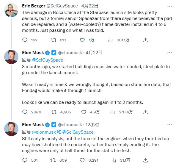 曝SpaceX星艦發(fā)射導(dǎo)流槽都沒挖！馬斯克：大意了