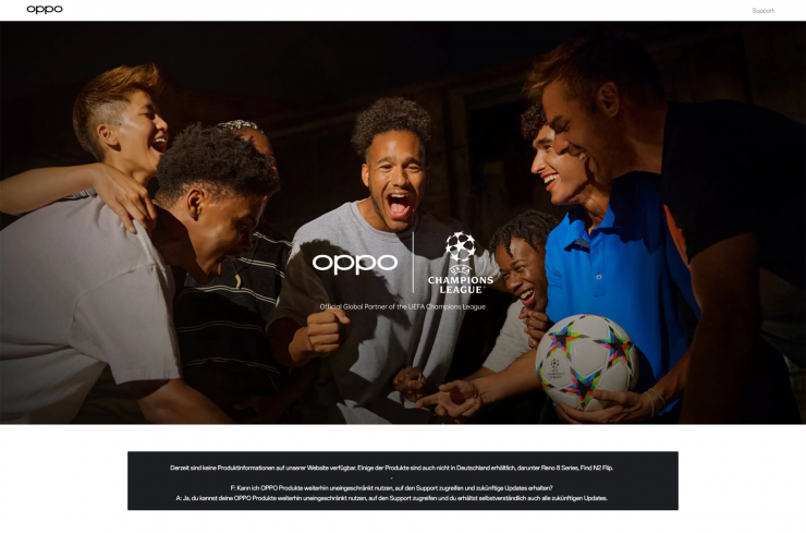 繼關(guān)停芯片業(yè)務(wù)之后，OPPO德國官網(wǎng)清空！