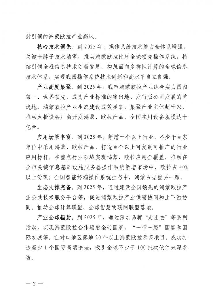 深圳新規(guī)力挺鴻蒙歐拉：到2025年操作系統(tǒng)關(guān)鍵卡脖子技術(shù)清零！