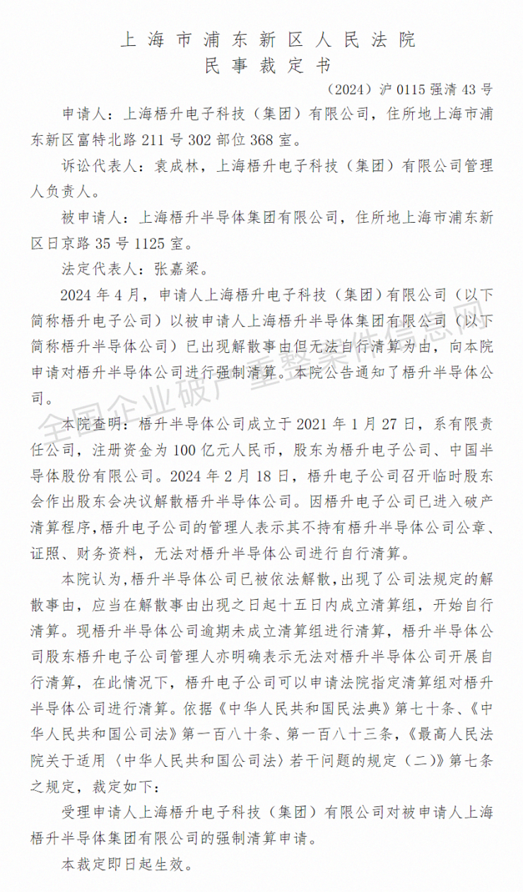 突發(fā)！百億半導(dǎo)體大廠被強(qiáng)制清算