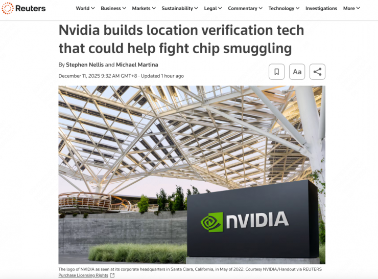 英偉達(dá)顯卡被曝可“定位監(jiān)控”，黃仁勛緊急回應(yīng)！