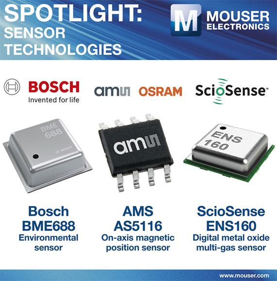 聚焦傳感器技術貿(mào)澤提供各式傳感器技術助力設計創(chuàng)新