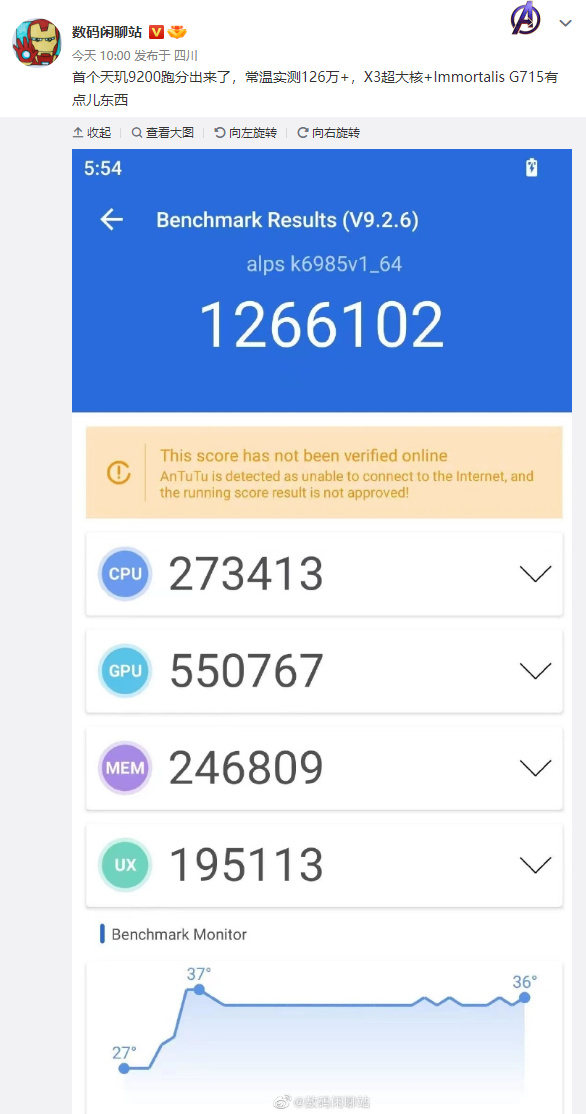 地表最強(qiáng)旗艦芯片GPU跑分出爐！天璣9200實(shí)測(cè)成績(jī)創(chuàng)新紀(jì)錄
