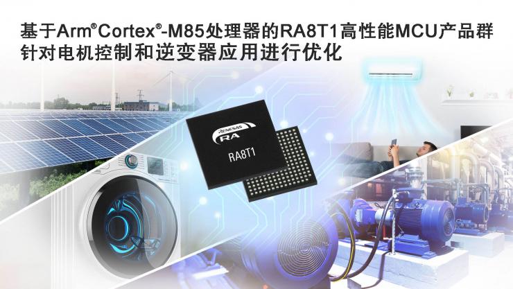 瑞薩面向電機控制應用推出性能卓越的RA8 MCU
