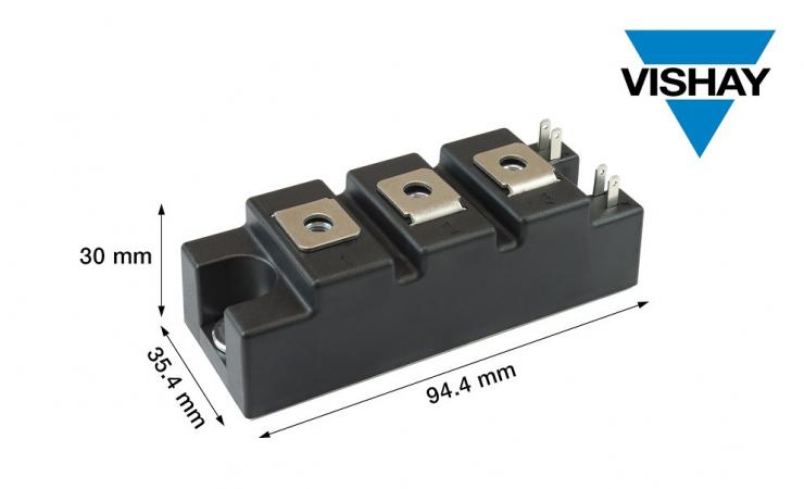 Vishay推出采用改良設(shè)計(jì)的INT-A-PAK封裝IGBT功率模塊，降低導(dǎo)通和開關(guān)損耗