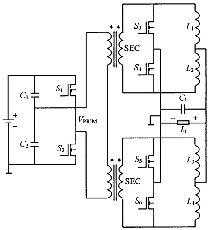2 倍流整流的低壓大電流DC - DC變換器的結(jié)構(gòu)分析