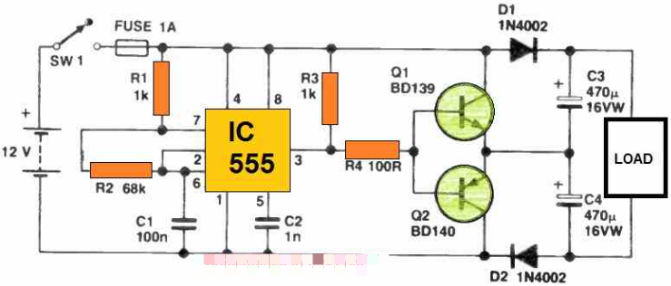 12V至24V倍壓器電路圖設(shè)計(jì)