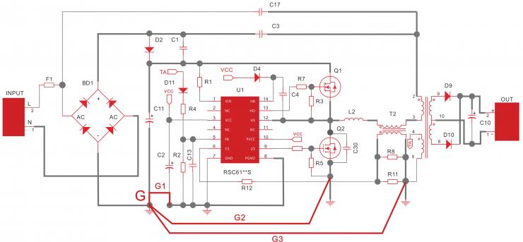 RS瑞森半導體助力實現(xiàn)優(yōu)秀LLC諧振方案--PCB LAYOUT