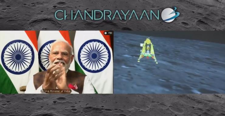 繼美蘇中后，印度成功在月球表面實(shí)現(xiàn)軟著陸