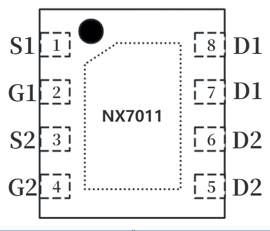 納祥科技NX7011，應(yīng)用于電機的雙N溝道MOSFET，替代AP20G02BDF