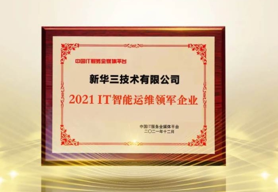 引領(lǐng)運維高效革新之路，新華三榮獲ITS 2021年度IT智能運維領(lǐng)軍企業(yè)獎