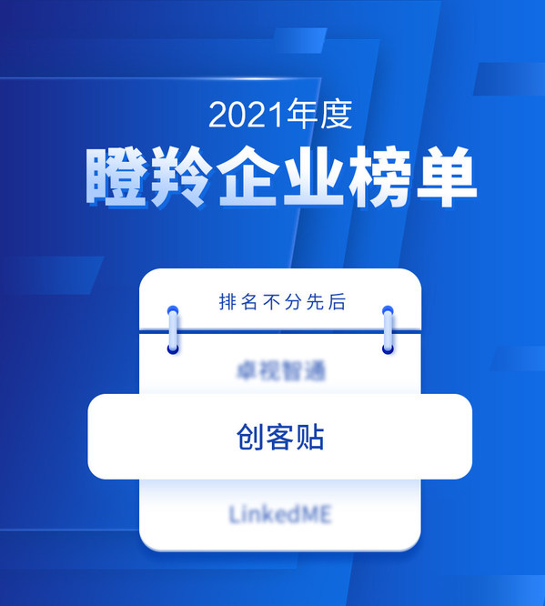 創(chuàng)客貼入選2021年度中關村“瞪羚企業(yè)”名單