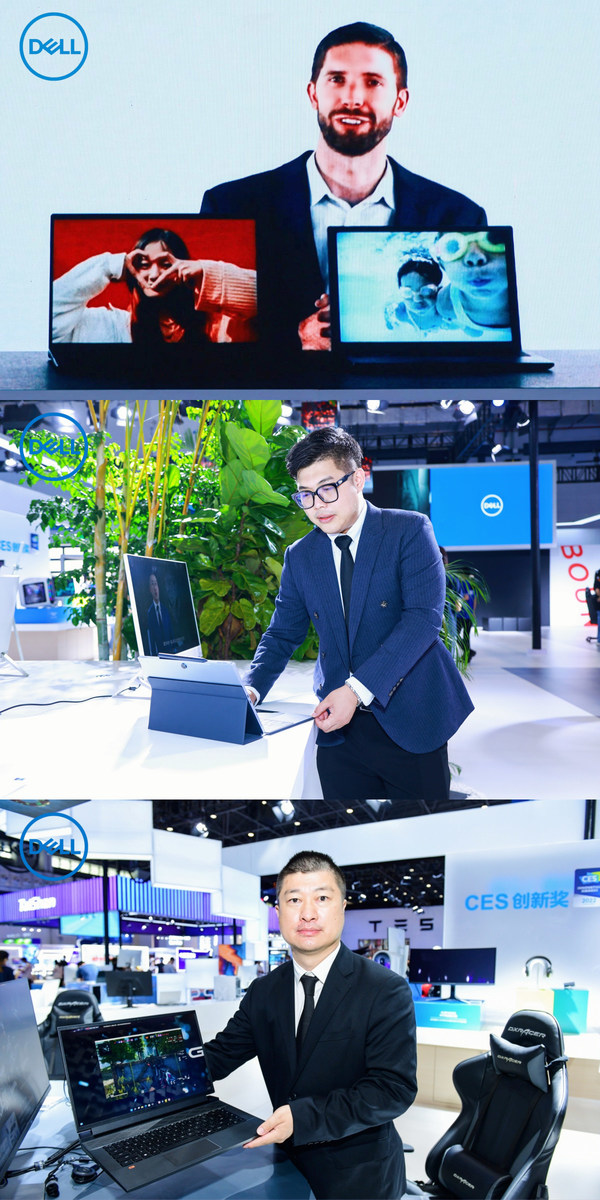 戴爾科技集團終端產(chǎn)品部主流PC業(yè)務副總裁及總經(jīng)理Kevin Terwilliger、戴爾中國消費及小企業(yè)事業(yè)部產(chǎn)品經(jīng)理顧力瑋、戴爾中國消費及小企業(yè)事業(yè)部產(chǎn)品總監(jiān)傅智威介紹新品