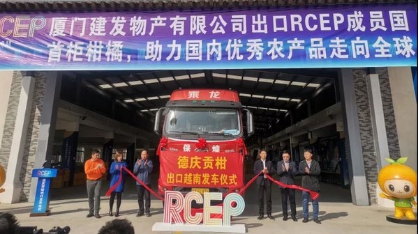 圖：建發(fā)股份農(nóng)產(chǎn)品集團出口RCEP成員國“第一柜”正式發(fā)